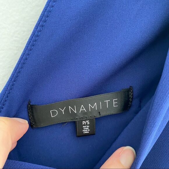 Dynamite V Neck Sleeveless Fit and Flare Mini Sleeveless Dress - Picture 3 of 5